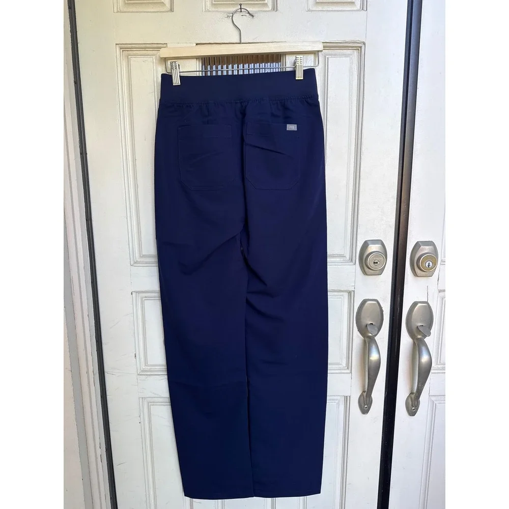 FIGS Livingston High Waisted Straight Leg Scrub Pants Navy Blue Size XST Tall